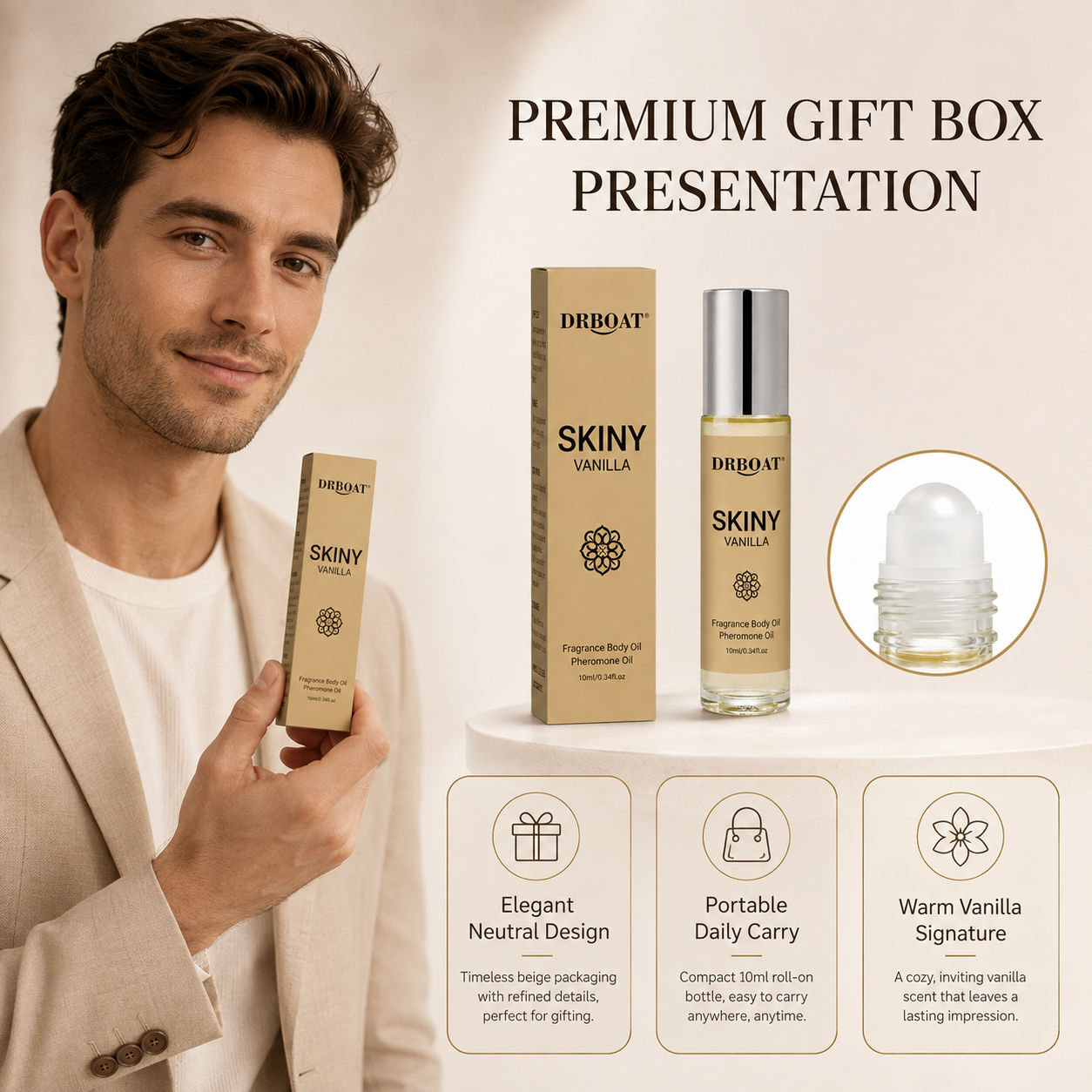 น้ำหอมแบบโรลออนสำหรับผู้ชาย กล - Perfume Fragrance Oil บทวิจารณ์และราคา